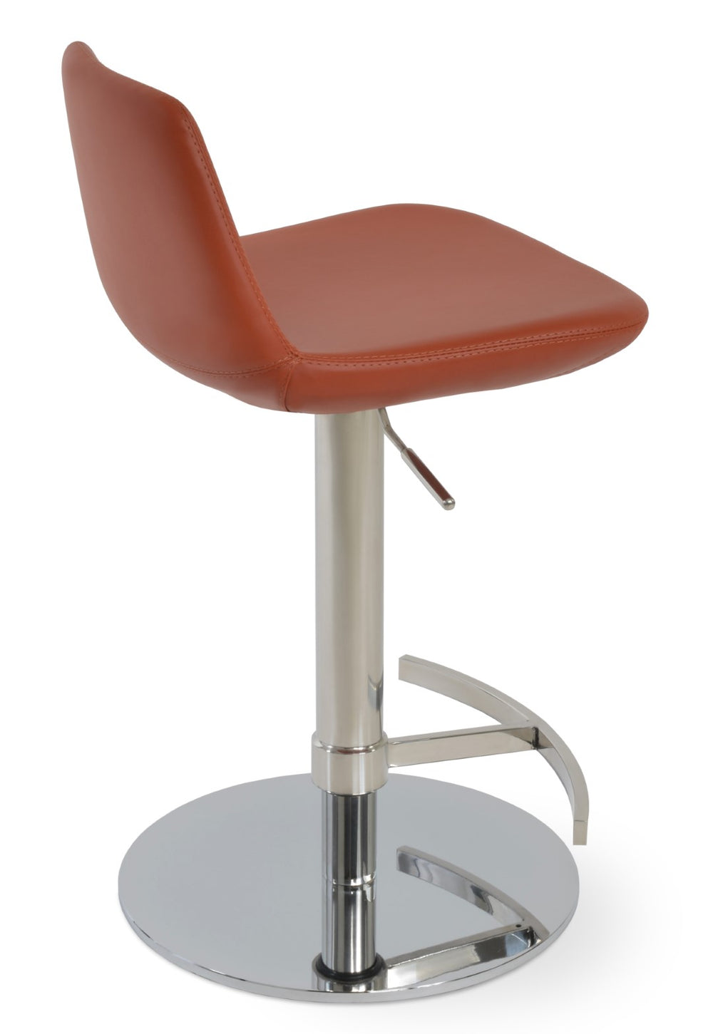 Soho Concept Pera Adjustable Barstools & Counterstools - Luxurious Fabrics, Chrome Base, 10-year Guarantee, Stylish! Brick  Soho-concept-dining-chair-07043