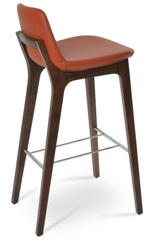 Soho Concept Pera Barstools & Counterstools - Premium Upholstery, Solid Wood, Stylish Finishes & 10-year Guarantee Walnut  Soho-concept-dining-chair-07041