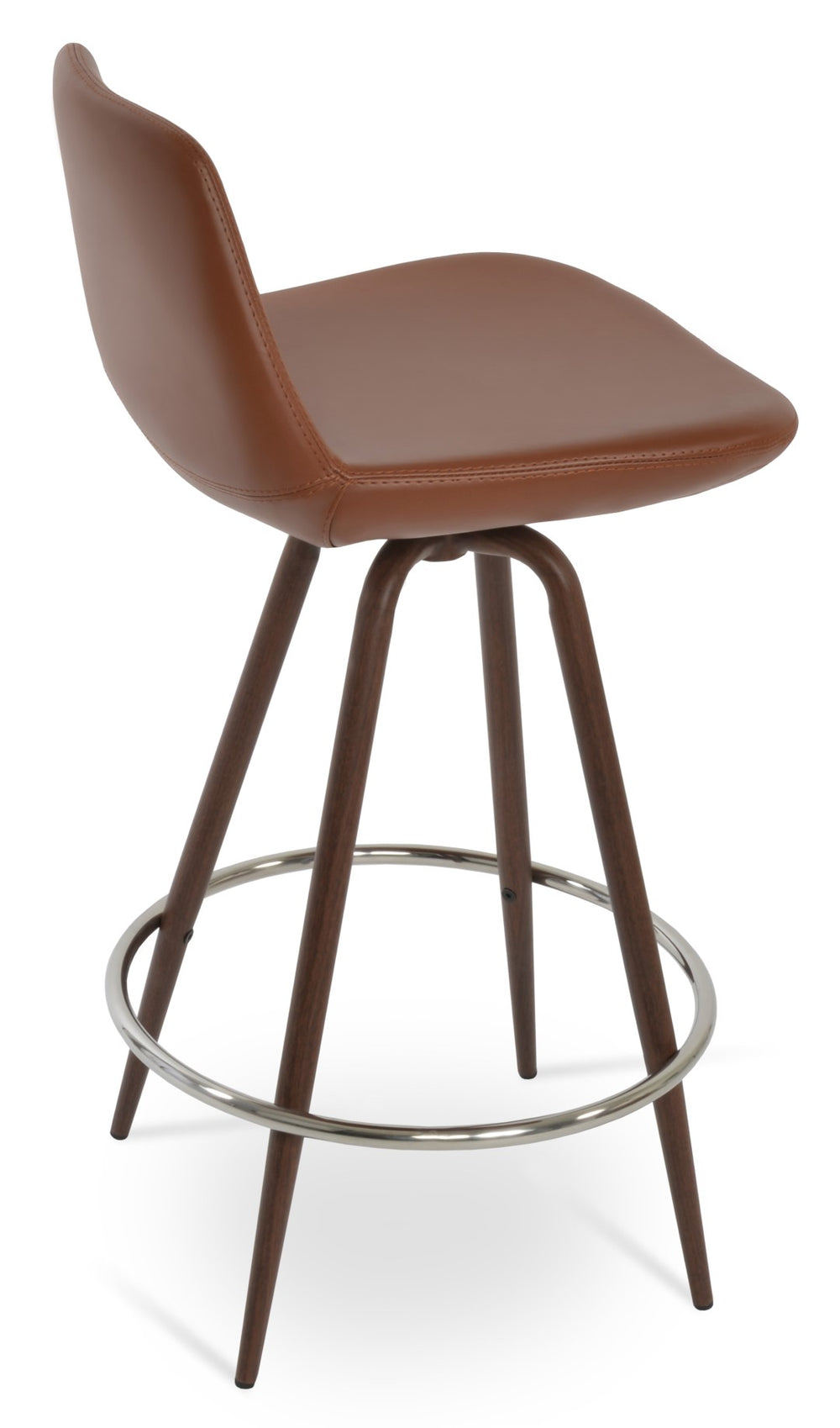 Soho Concept Pera Ana Bar And Counter Stools - Elegant Metal & Walnut Design, Premium Fabrics, 10-year Warranty Walnut  Soho-concept-dining-chair-09364