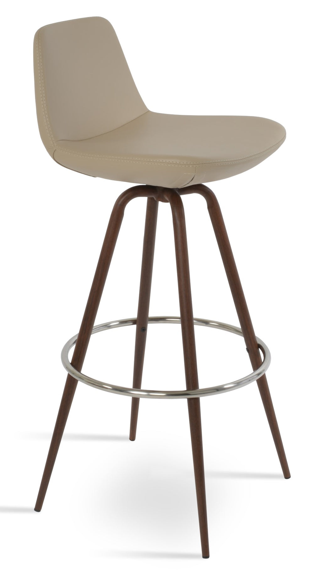 Soho Concept Martini Max Swivel Bar And Counter Stools In Camira Fabric – 10-year Guarantee, Stylish Design Walnut Steel Tubular Legs Black ,S.Steel ,Walnut Finish,Brass Soho-concept-dining-chair-07052