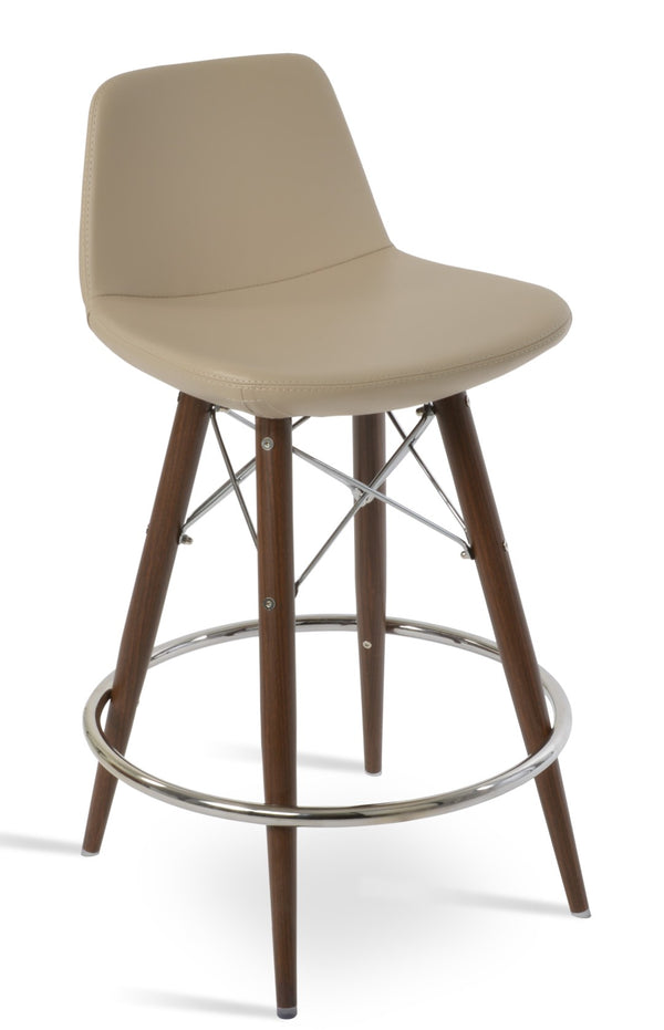 Soho Concept Pera Mw Barstools & Counterstools - Stylish Fabric Options, Swivel Mechanism, 10-year Guarantee! Walnut  Soho-concept-dining-chair-07049