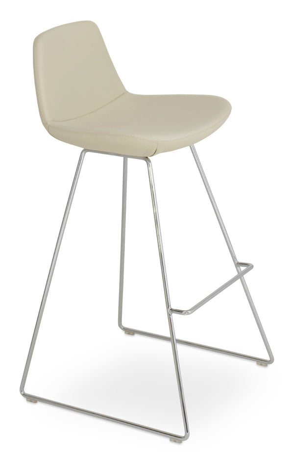 Soho Concept Pera Wire Barstools & Counterstools With Premium Fabrics - Stylish, Durable Design With 10-year Warranty Cream  Soho-concept-dining-chair-09385