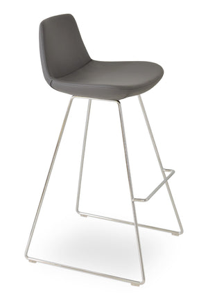 Soho Concept Pera Wire Barstools & Counterstools - Stylish Leatherette Options, 2-year Warranty, Limited Stock! Grey  Soho-concept-dining-chair-09382