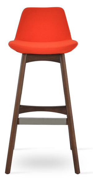 Soho Concept Pera Stylish Barstools & Counterstools, Solid Wood With Premium Upholstery, 10-year Warranty! Orange  Soho-concept-dining-chair-09390