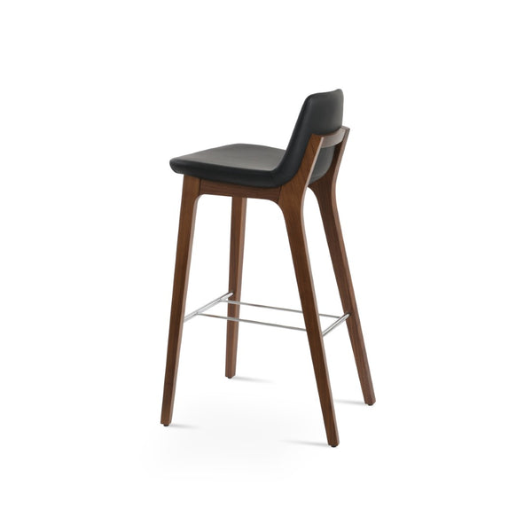 Soho Concept Pera Barstools & Counterstools - Premium Upholstery, Solid Wood, Stylish Finishes & 10-year Guarantee Walnut,Black  Soho-concept-dining-chair-09388