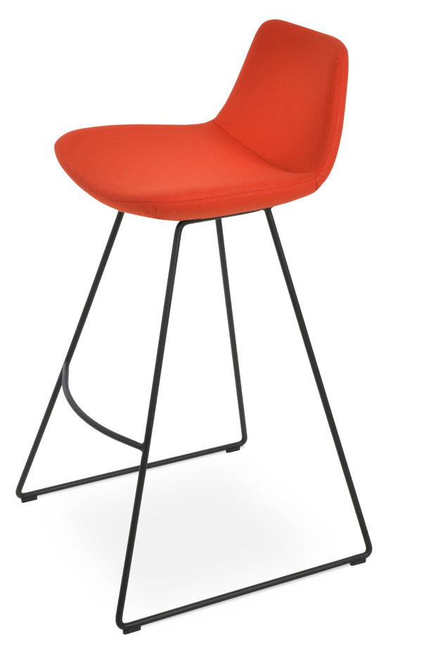 Soho Concept Pera Stylish Barstools & Counterstools With Premium Camira Wool, 10-year Guarantee, Sleek Design Black,Orange  Soho-concept-dining-chair-07033