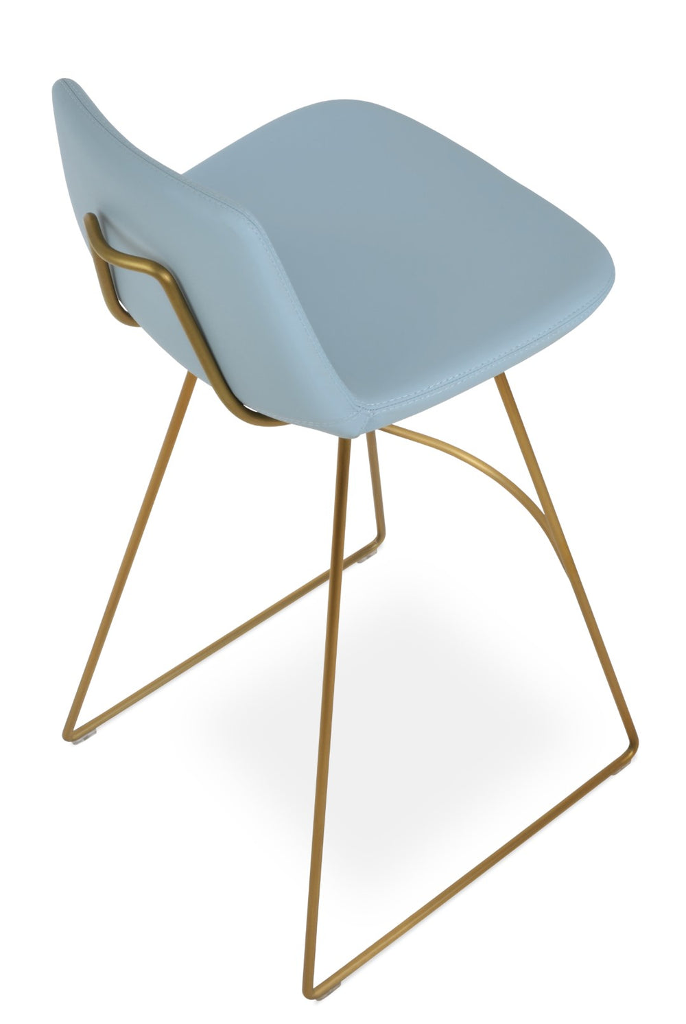 Soho Concept Pera Modern Barstools & Counterstools - Stylish Fabric Options, 10-year Guarantee, Made In Turkey Brass,White  Soho-concept-dining-chair-09187