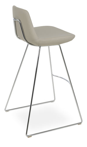 Soho Concept Pera Modern Barstools & Counterstools - Stylish Leatherette, Chrome Base, 2-year Guarantee, 350 Lbs Capacity Chrome  Soho-concept-dining-chair-07030