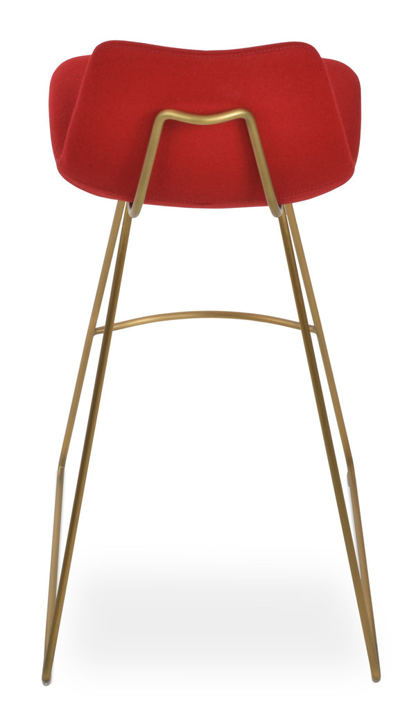 Soho Concept Pera Stylish Barstools & Counterstools With Premium Camira Wool, 10-year Guarantee, Sleek Design Gold,Brass,Red  Soho-concept-dining-chair-09333