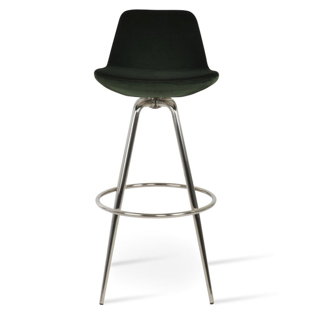 Soho Concept Pera Max Stylish Barstools & Counterstools In Boucle, Velvet & Nubuck – Modern Design & 10-year Warranty Brass,Turquoise Steel Tubular Legs Black ,S.Steel ,Walnut Finish Soho-concept-dining-chair-07076
