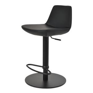 Soho Concept Pera Piston Barstools & Counterstools - Luxurious Upholstery, Adjustable Heights, 10-year Guarantee Black  Soho-concept-dining-chair-07352