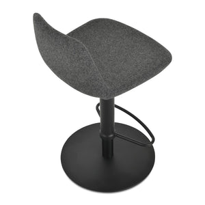 Soho Concept Pera Adjustable Barstools & Counterstools In Camira Blazer Wool With 10-year Guarantee & Style Black,Dark Grey  Soho-concept-dining-chair-10146