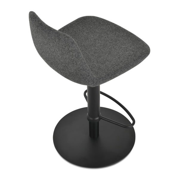 Soho Concept Pera Adjustable Barstools & Counterstools In Camira Blazer Wool With 10-year Guarantee & Style Black,Dark Grey  Soho-concept-dining-chair-10146