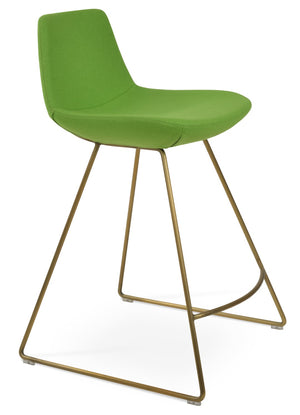 Soho Concept Pera Stylish Barstools & Counterstools With Premium Camira Wool, 10-year Guarantee, Sleek Design Gold  Soho-concept-dining-chair-09404