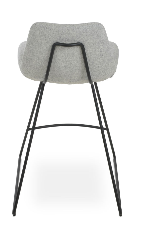 Soho Concept Pera Stylish Barstools & Counterstools With Premium Camira Wool, 10-year Guarantee, Sleek Design Black,Silver  Soho-concept-dining-chair-09400