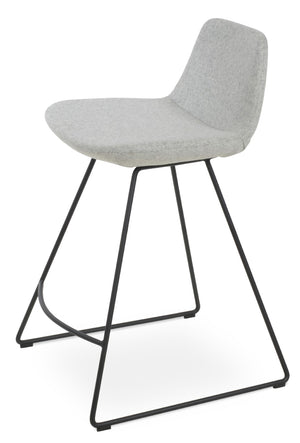 Soho Concept Pera Stylish Barstools & Counterstools With Premium Camira Wool, 10-year Guarantee, Sleek Design Black,Silver  Soho-concept-dining-chair-07058