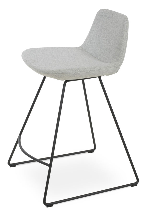 Soho Concept Pera Stylish Barstools & Counterstools With Premium Camira Wool, 10-year Guarantee, Sleek Design Black,Silver  Soho-concept-dining-chair-07058