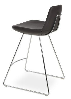 Soho Concept Pera Modern Barstools & Counterstools - Stylish Leatherette, Chrome Base, 2-year Guarantee, 350 Lbs Capacity Chrome,Black  Soho-concept-dining-chair-09402