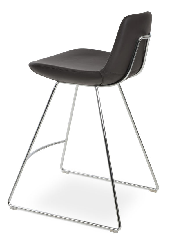 Soho Concept Pera Modern Barstools & Counterstools - Stylish Leatherette, Chrome Base, 2-year Guarantee, 350 Lbs Capacity Chrome,Black  Soho-concept-dining-chair-09402