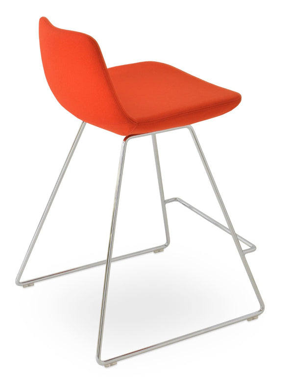 Soho Concept Pera Wire Barstools & Counterstools In Dark Grey Camira Blazer Wool – 10-year Guarantee & Options! Orange  Soho-concept-dining-chair-09408