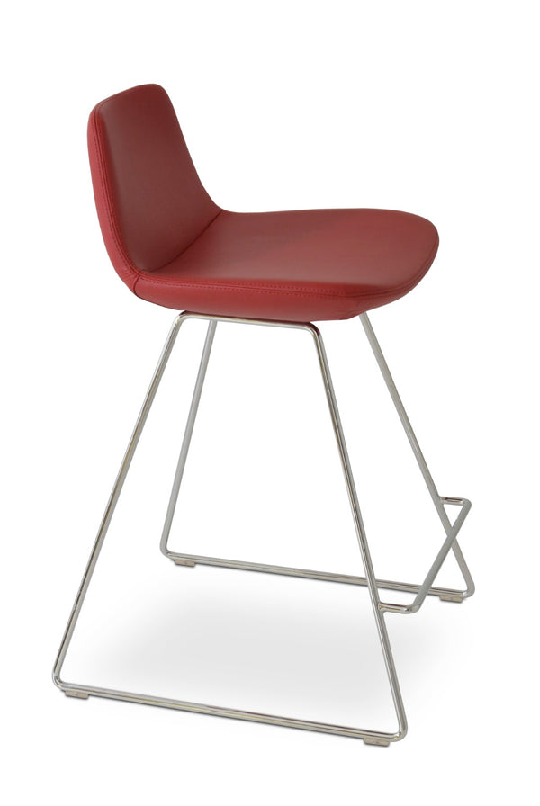 Soho Concept Pera Wire Barstools & Counterstools - Stylish Leatherette Options, 2-year Warranty, Limited Stock! Red  Soho-concept-dining-chair-09410