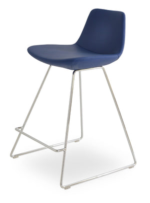 Soho Concept Pera Wire Barstools & Counterstools - Stylish Leatherette Options, 2-year Warranty, Limited Stock! Blue  Soho-concept-dining-chair-09406