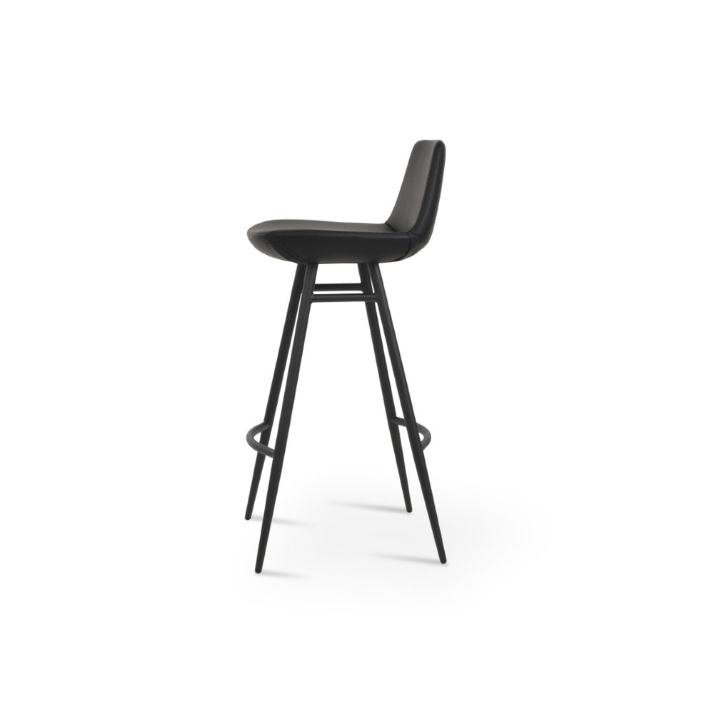 Soho Concept Pera Galata Barstools & Counterstools - Stylish Leatherette Seating With Brass Accents, 2-year Warranty Brass,White Steel Tubular Legs Soho-concept-dining-chair-09421