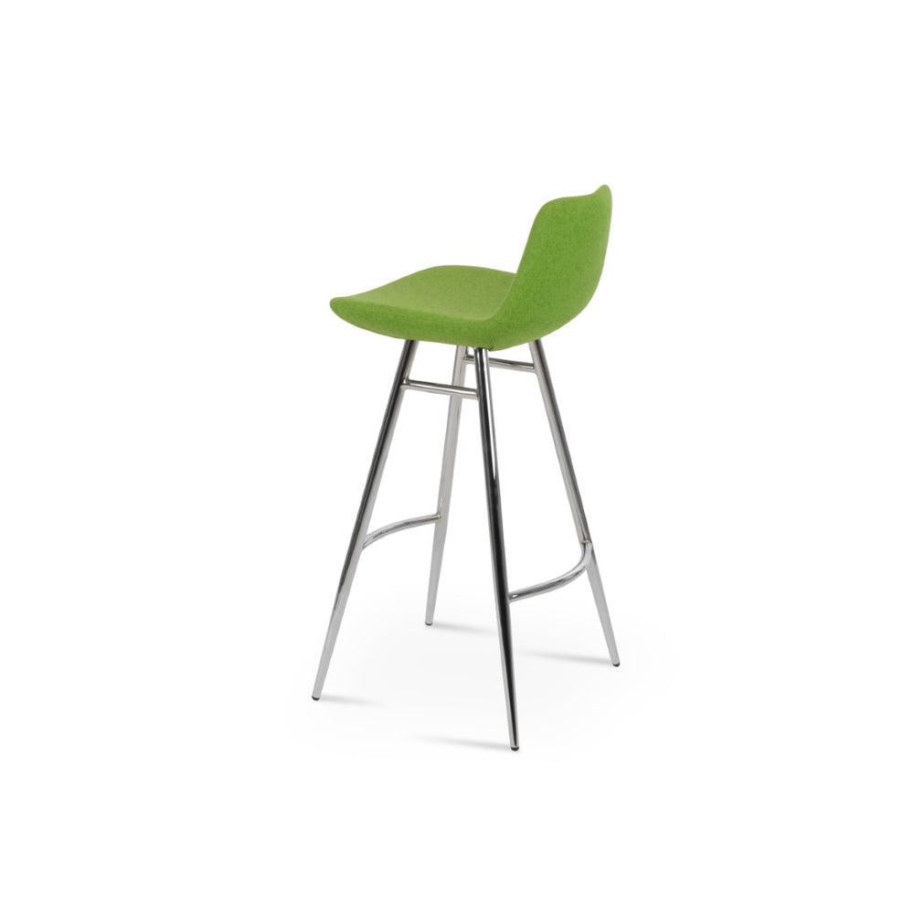 Soho Concept Pera Galata Barstools & Counterstools - Stylish Wool Fabric, 10-year Guarantee, Sturdy Metal Base Chrome Steel Tubular Legs Soho-concept-dining-chair-09424