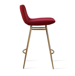 Soho Concept Pera Galata Barstools & Counterstools - Stylish Boucle, Velvet, Nubuck Fabrics | Durable 10-year Warranty Brass,Red Steel Tubular Legs Soho-concept-dining-chair-09430