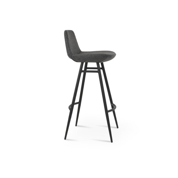 Soho Concept Pera Galata Barstools & Counterstools - Stylish Wool Fabric, 10-year Guarantee, Sturdy Metal Base Black,Dark Grey Steel Tubular Legs Soho-concept-dining-chair-07062