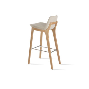 Soho Concept Pera Barstools & Counterstools - Premium Upholstery, Solid Wood, Stylish Finishes & 10-year Guarantee Beige  Soho-concept-dining-chair-09469