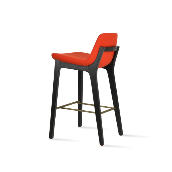 Soho Concept Pera Stylish Barstools & Counterstools, Solid Wood With Premium Upholstery, 10-year Warranty! Ash,Orange  Soho-concept-dining-chair-07074