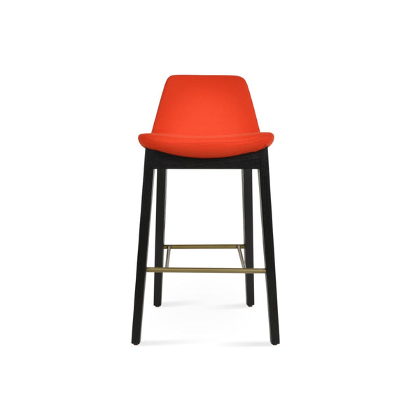 Soho Concept Pera Stylish Barstools & Counterstools, Solid Wood With Premium Upholstery, 10-year Warranty! Ash,Orange  Soho-concept-dining-chair-09471