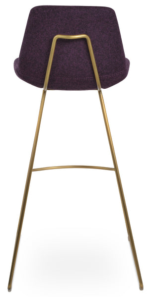 Soho Concept Pera Stylish Barstools & Counterstools With Premium Camira Wool, 10-year Guarantee, Sleek Design Brass,Gold  Soho-concept-dining-chair-09437