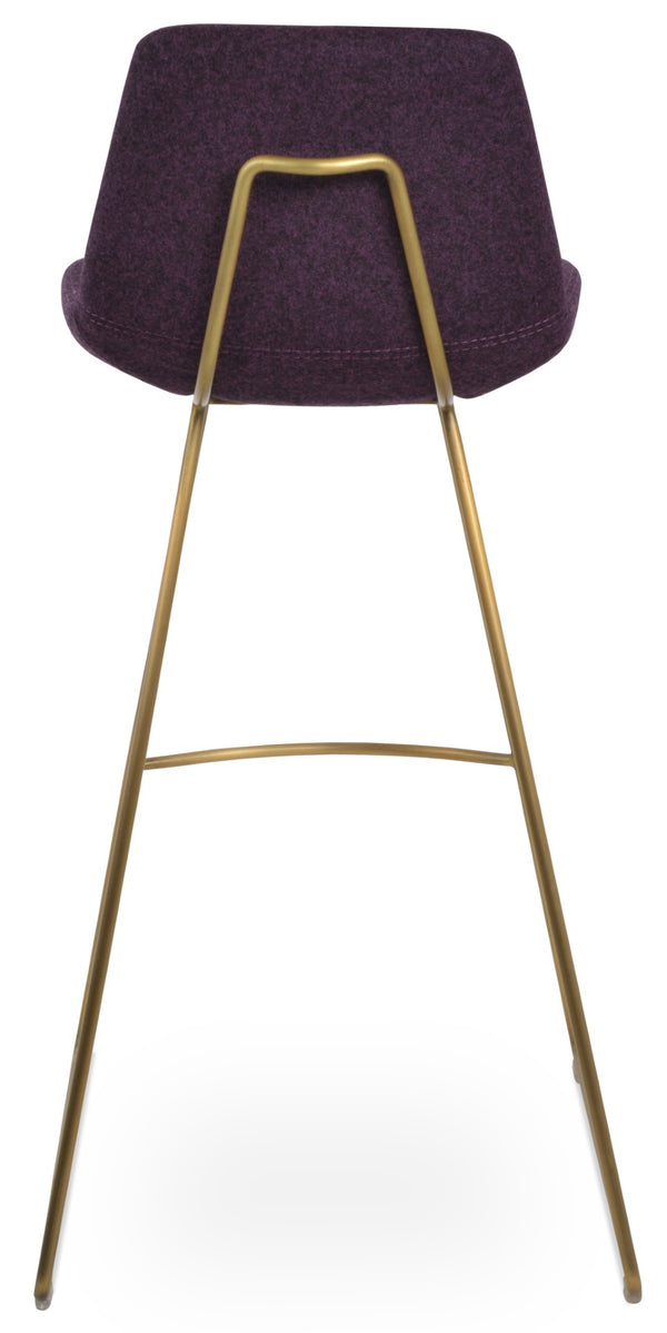 Soho Concept Pera Stylish Barstools & Counterstools With Premium Camira Wool, 10-year Guarantee, Sleek Design Brass,Gold  Soho-concept-dining-chair-09437