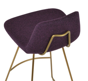 Soho Concept Pera Stylish Barstools & Counterstools With Premium Camira Wool, 10-year Guarantee, Sleek Design Brass,Gold  Soho-concept-dining-chair-07065