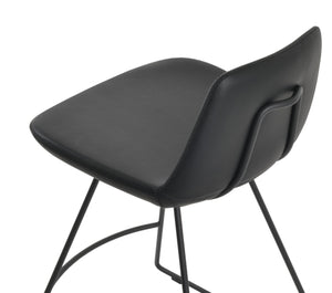 Soho Concept Pera Modern Barstools & Counterstools - Stylish Fabric Options, 10-year Guarantee, Made In Turkey Black  Soho-concept-dining-chair-09440