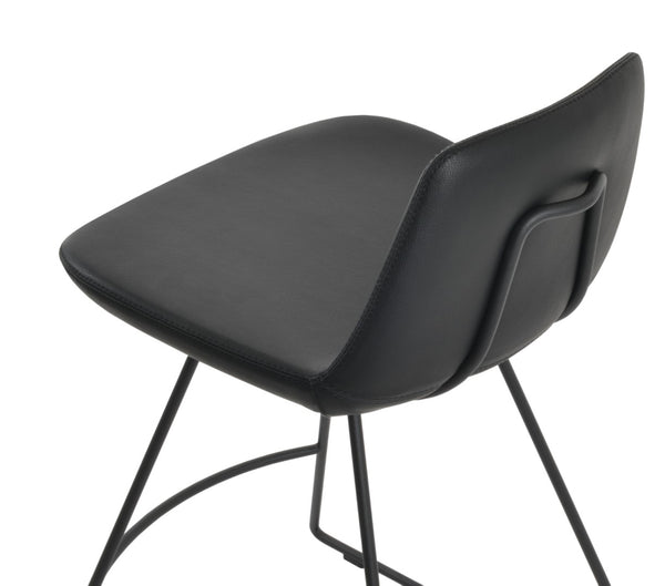 Soho Concept Pera Modern Barstools & Counterstools - Stylish Fabric Options, 10-year Guarantee, Made In Turkey Black  Soho-concept-dining-chair-09440