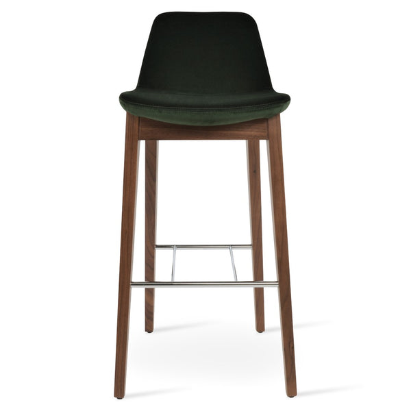 Soho Concept Pera Barstools & Counterstools - Premium Upholstery, Solid Wood, Stylish Finishes & 10-year Guarantee Walnut,Green  Soho-concept-dining-chair-09457