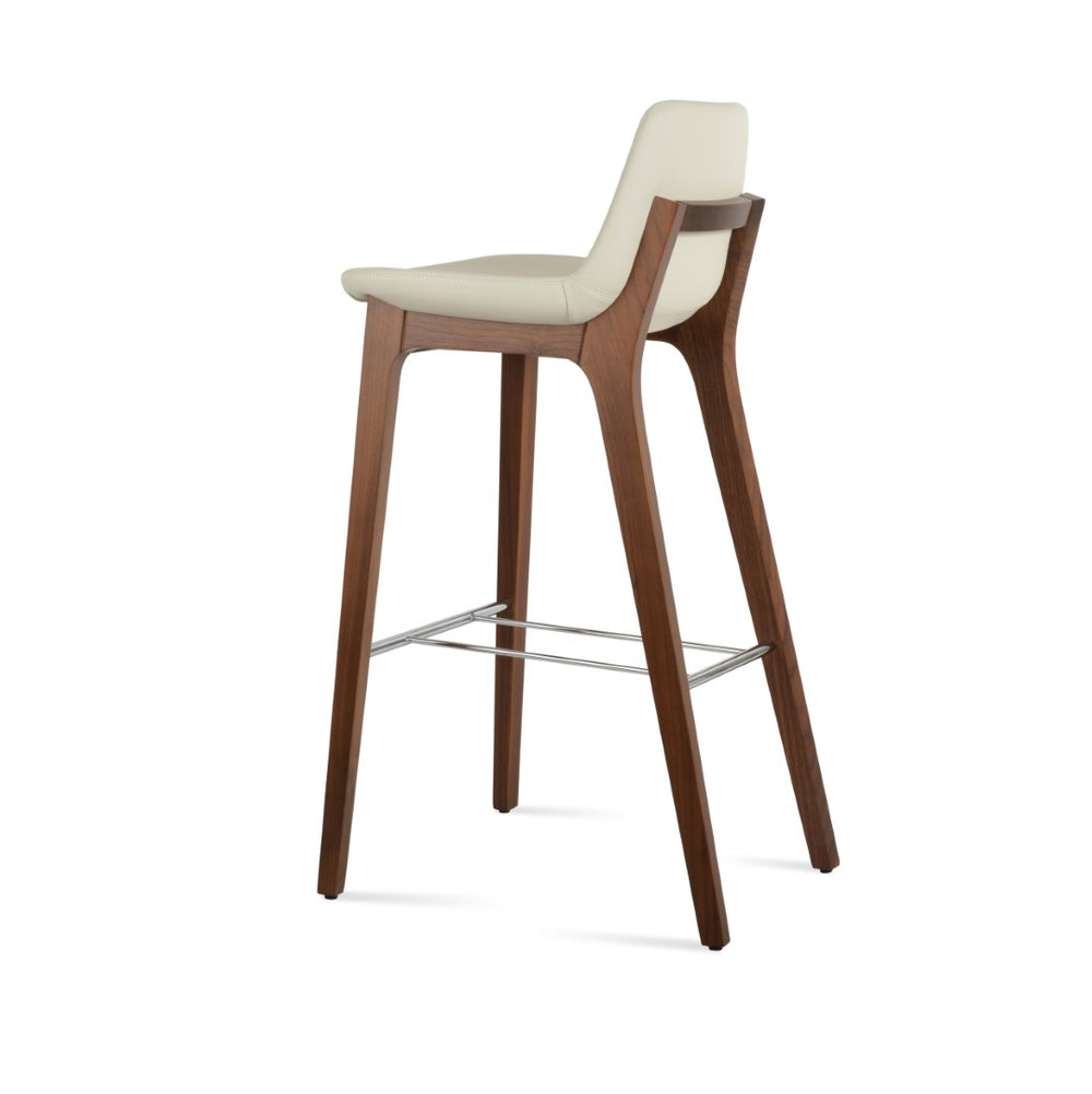 Soho Concept Pera Barstools & Counterstools - Stylish Leatherette Seats, Solid Wood, 2-year Warranty, Limited Stock! Blue,Walnut  Soho-concept-dining-chair-09448