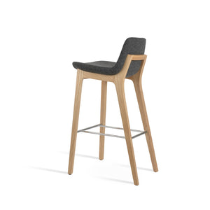 Soho Concept Pera Stylish Barstools & Counterstools, Solid Wood With Premium Upholstery, 10-year Warranty! Ash,Natural,Chrome,Dark Grey  Soho-concept-dining-chair-09459