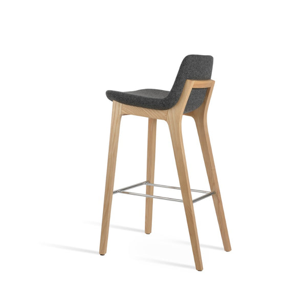 Soho Concept Pera Stylish Barstools & Counterstools, Solid Wood With Premium Upholstery, 10-year Warranty! Ash,Natural,Chrome,Dark Grey  Soho-concept-dining-chair-09459