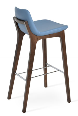 Soho Concept Pera Barstools & Counterstools - Stylish Leatherette Seats, Solid Wood, 2-year Warranty, Limited Stock! Blue,Walnut  Soho-concept-dining-chair-09448