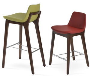 Soho Concept Pera Barstools & Counterstools - Premium Upholstery, Solid Wood, Stylish Finishes & 10-year Guarantee Green,Red,Walnut  Soho-concept-dining-chair-09452