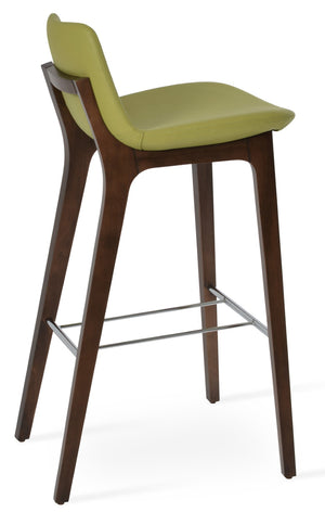 Soho Concept Pera Barstools & Counterstools - Premium Upholstery, Solid Wood, Stylish Finishes & 10-year Guarantee Green,Walnut  Soho-concept-dining-chair-09445