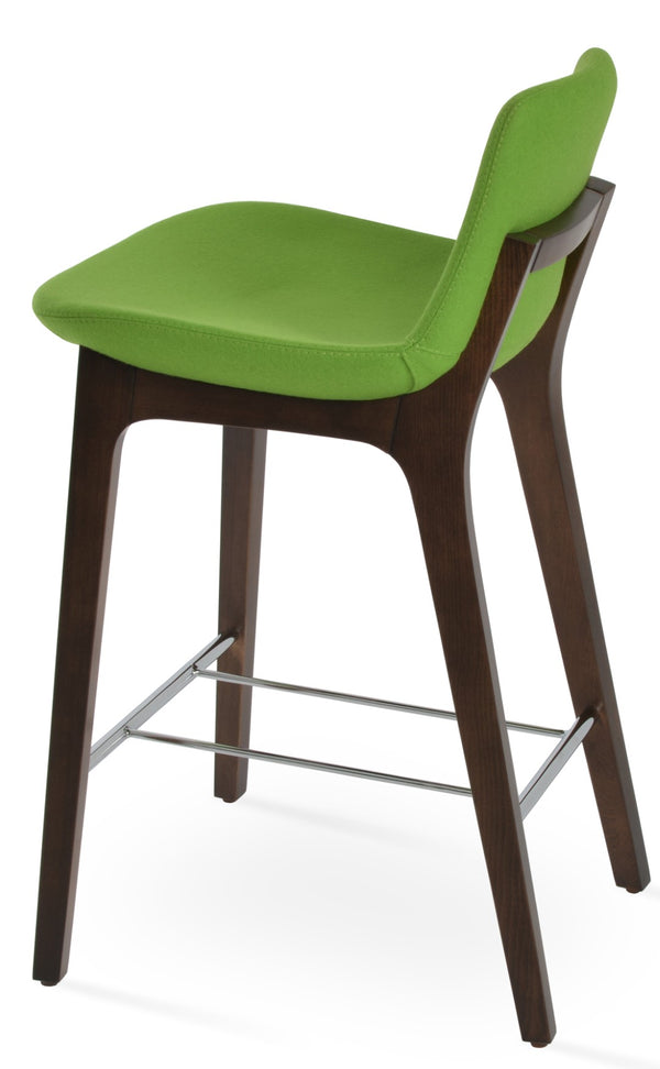 Soho Concept Pera Stylish Barstools & Counterstools, Solid Wood With Premium Upholstery, 10-year Warranty! Walnut  Soho-concept-dining-chair-09464