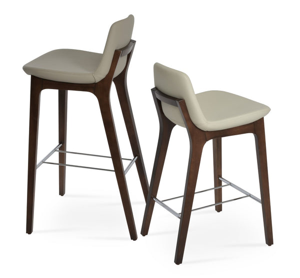 Soho Concept Pera Barstools & Counterstools - Premium Upholstery, Solid Wood, Stylish Finishes & 10-year Guarantee Cream,Walnut  Soho-concept-dining-chair-09443