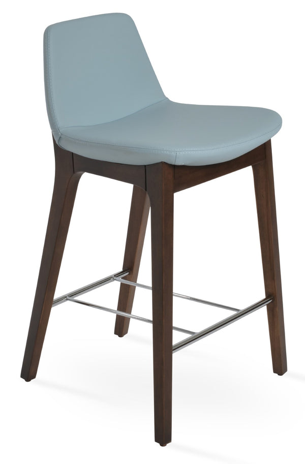 Soho Concept Pera Barstools & Counterstools - Premium Upholstery, Solid Wood, Stylish Finishes & 10-year Guarantee Blue,Walnut  Soho-concept-dining-chair-09444