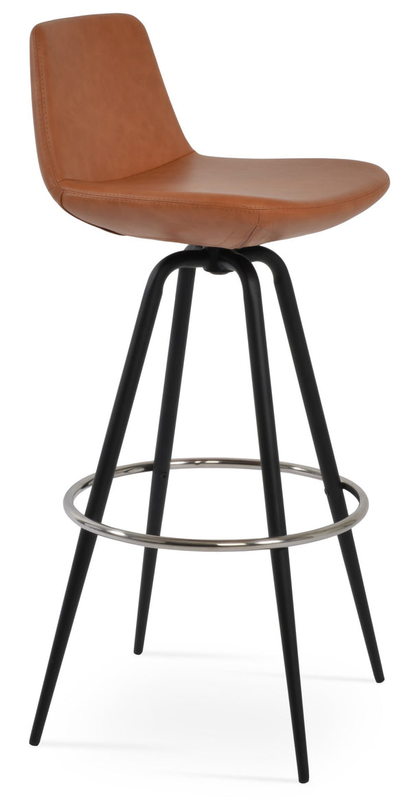 Soho Concept Pera Max Stylish Barstools & Counterstools In Boucle, Velvet & Nubuck – Modern Design & 10-year Warranty Swivel Steel Tubular Legs Black ,S.Steel ,Walnut Finish Soho-concept-dining-chair-09487