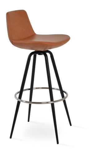 Soho Concept Pera Max Stylish Barstools & Counterstools In Boucle, Velvet & Nubuck – Modern Design & 10-year Warranty Black Steel Tubular Legs Black ,S.Steel ,Walnut Finish Soho-concept-dining-chair-09477